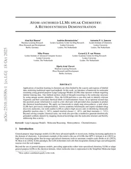 Atom-anchored LLMs speak Chemistry: A Retrosynthesis Demonstration