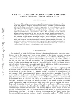 A three-step machine learning approach to predict market bubbles with financial news