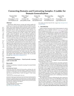 Connecting Domains and Contrasting Samples: A Ladder for Domain Generalization