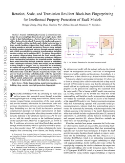 Rotation, Scale, and Translation Resilient Black-box Fingerprinting for Intellectual Property Protection of EaaS Models