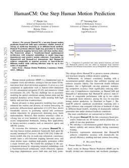 HumanCM: One Step Human Motion Prediction
