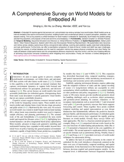 A Comprehensive Survey on World Models for Embodied AI