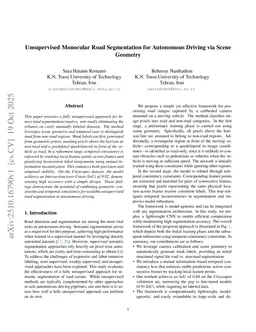 Unsupervised Monocular Road Segmentation for Autonomous Driving via Scene Geometry