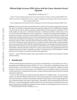 Efficient High-Accuracy PDEs Solver with the Linear Attention Neural Operator