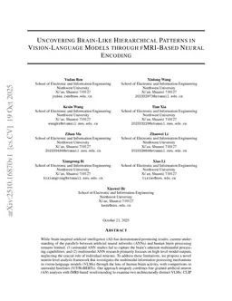 Uncovering Brain-Like Hierarchical Patterns in Vision-Language Models through fMRI-Based Neural Encoding