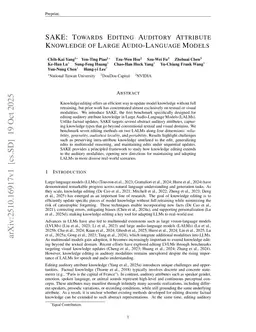 SAKE: Towards Editing Auditory Attribute Knowledge of Large Audio-Language Models