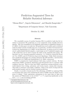 Prediction-Augmented Trees for Reliable Statistical Inference