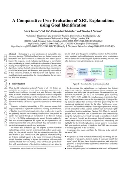 A Comparative User Evaluation of XRL Explanations using Goal Identification