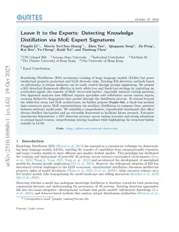 Leave It to the Experts: Detecting Knowledge Distillation via MoE Expert Signatures