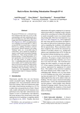 Back to Bytes: Revisiting Tokenization Through UTF-8