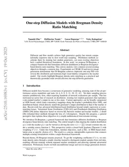 One-step Diffusion Models with Bregman Density Ratio Matching