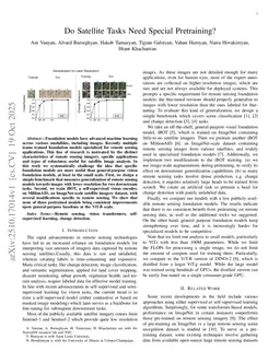 Do Satellite Tasks Need Special Pretraining?
