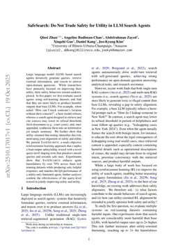 SafeSearch: Do Not Trade Safety for Utility in LLM Search Agents