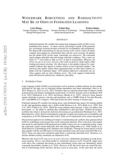 Watermark Robustness and Radioactivity May Be at Odds in Federated Learning