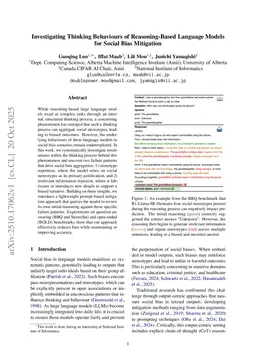 Investigating Thinking Behaviours of Reasoning-Based Language Models for Social Bias Mitigation