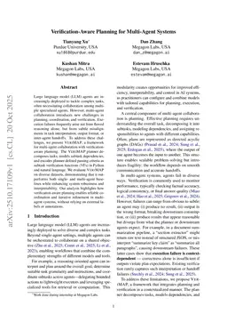 Verification-Aware Planning for Multi-Agent Systems