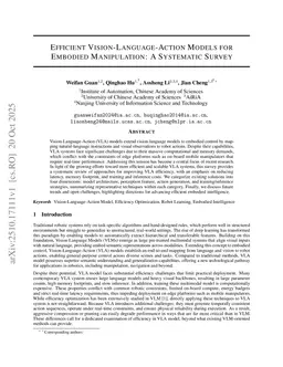 Efficient Vision-Language-Action Models for Embodied Manipulation: A Systematic Survey