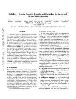DiffVLA++: Bridging Cognitive Reasoning and End-to-End Driving through Metric-Guided Alignment