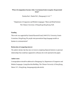 When AI companions become witty: Can human brain recognize AI-generated irony?