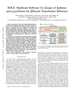 SOLE: Hardware-Software Co-design of Softmax and LayerNorm for Efficient Transformer Inference