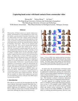 Capturing Head Avatar with Hand Contacts from a Monocular Video