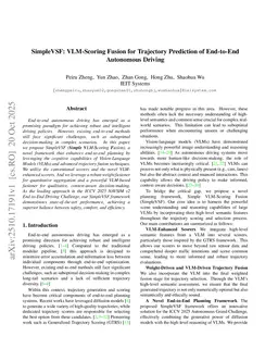 SimpleVSF: VLM-Scoring Fusion for Trajectory Prediction of End-to-End Autonomous Driving