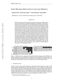 Soft-Masked Diffusion Language Models