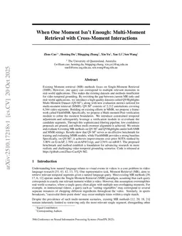 When One Moment Isn't Enough: Multi-Moment Retrieval with Cross-Moment Interactions