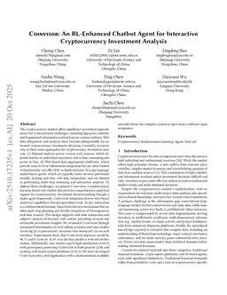 Coinvisor: An RL-Enhanced Chatbot Agent for Interactive Cryptocurrency Investment Analysis