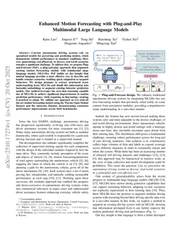 Enhanced Motion Forecasting with Plug-and-Play Multimodal Large Language Models