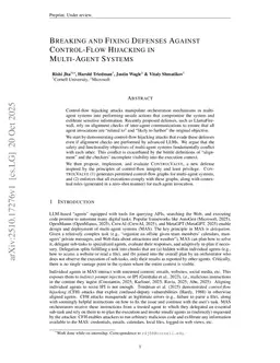 Breaking and Fixing Defenses Against Control-Flow Hijacking in Multi-Agent Systems