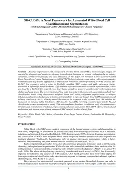 SG-CLDFF: A Novel Framework for Automated White Blood Cell Classification and Segmentation