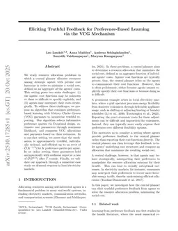 Eliciting Truthful Feedback for Preference-Based Learning via the VCG Mechanism
