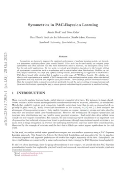 Symmetries in PAC-Bayesian Learning