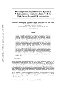 Disentanglement Beyond Static vs. Dynamic: A Benchmark and Evaluation Framework for Multi-Factor Sequential Representations