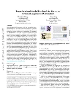 Towards Mixed-Modal Retrieval for Universal Retrieval-Augmented Generation
