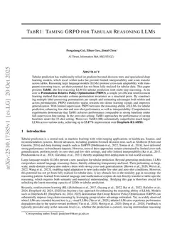 TabR1: Taming GRPO for tabular reasoning LLMs