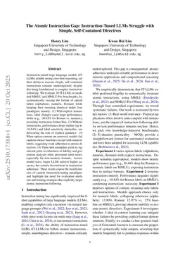 The Atomic Instruction Gap: Instruction-Tuned LLMs Struggle with Simple, Self-Contained Directives