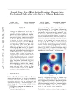 Beyond Binary Out-of-Distribution Detection: Characterizing Distributional Shifts with Multi-Statistic Diffusion Trajectories