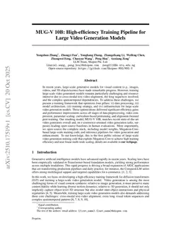 MUG-V 10B: High-efficiency Training Pipeline for Large Video Generation Models