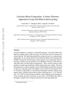 Curiosity Meets Cooperation: A Game-Theoretic Approach to Long-Tail Multi-Label Learning