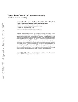 Plasma Shape Control via Zero-shot Generative Reinforcement Learning