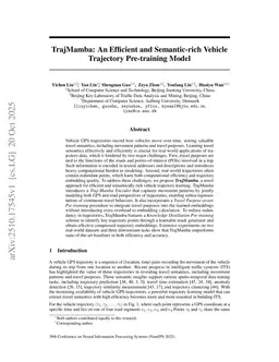 TrajMamba: An Efficient and Semantic-rich Vehicle Trajectory Pre-training Model