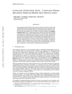 Language Confusion Gate: Language-Aware Decoding Through Model Self-Distillation