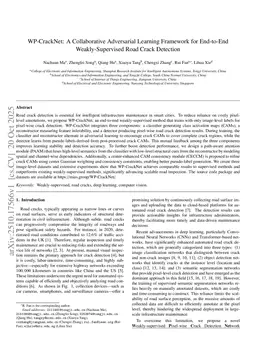 WP-CrackNet: A Collaborative Adversarial Learning Framework for End-to-End Weakly-Supervised Road Crack Detection