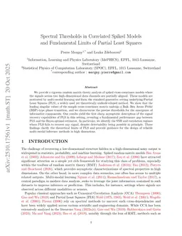 Spectral Thresholds in Correlated Spiked Models and Fundamental Limits of Partial Least Squares