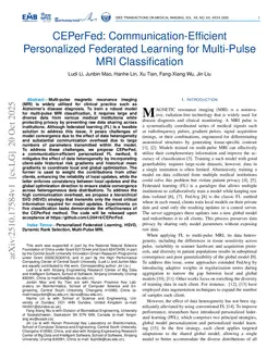 CEPerFed: Communication-Efficient Personalized Federated Learning for Multi-Pulse MRI Classification