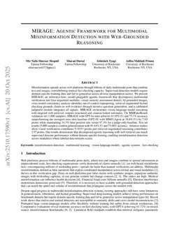 MIRAGE: Agentic Framework for Multimodal Misinformation Detection with Web-Grounded Reasoning