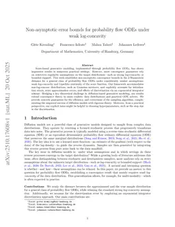 Non-asymptotic error bounds for probability flow ODEs under weak log-concavity