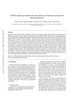 GUIDE: Enhancing Gradient Inversion Attacks in Federated Learning with Denoising Models